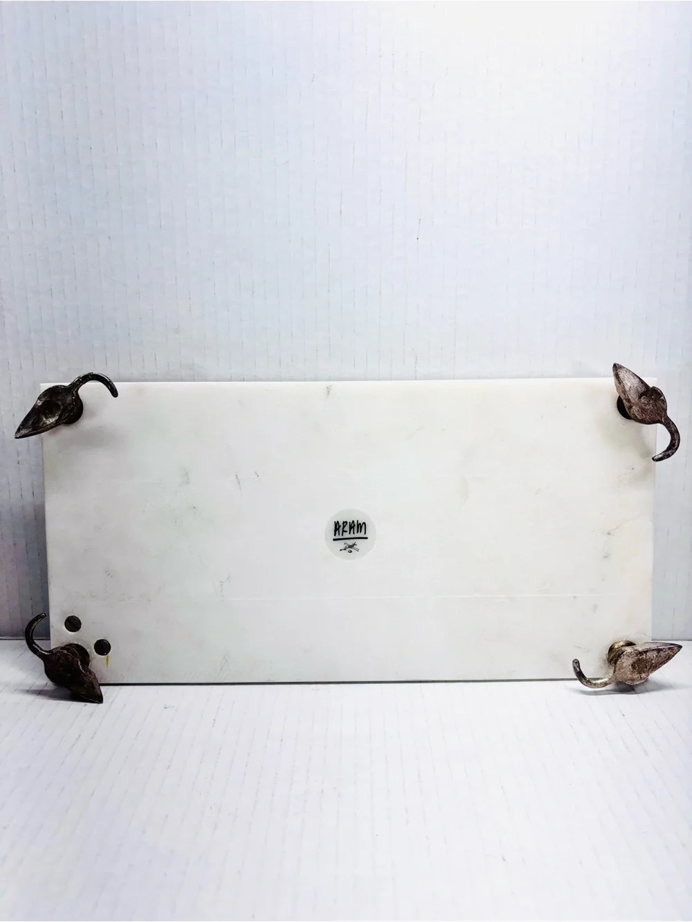Vintage Michael Aram Cat Mouse Marble Serving Cheese Board Tray Witty Piece